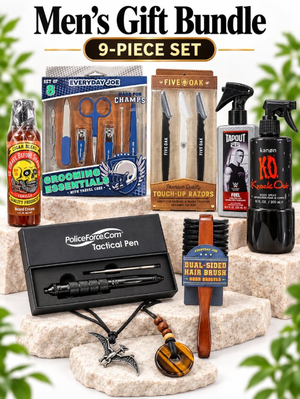 Ultimate Men's 9-Piece Grooming & Gift Bundle <$140 Retail Value>